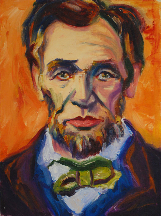 Abraham Lincoln in Pop Art Style